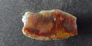 Červeno modrý chalcedon s mechem  - lom v Doubravicích