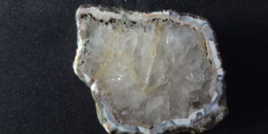 Modro býlí achát s křišťálem - Morcinov